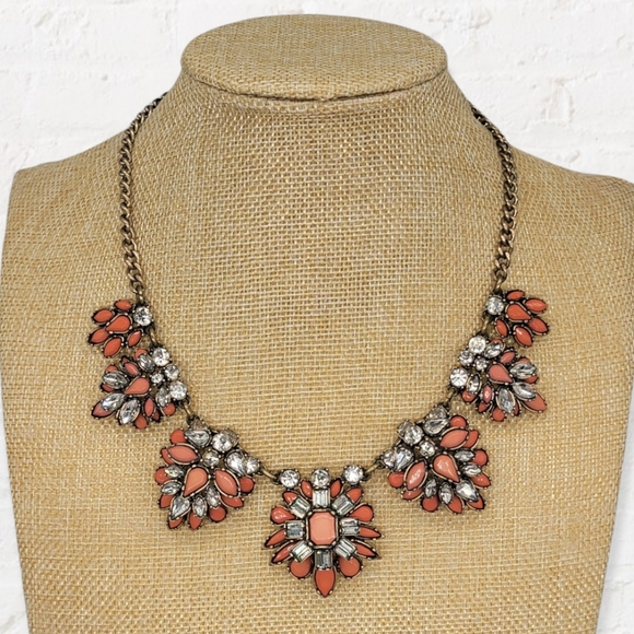 LOFT Coral Statement Necklace - Picture 1 of 9